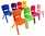Multicolor Plastic Chairs for Kindergarten