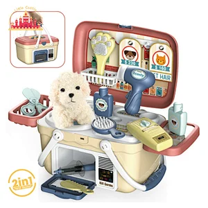 Premium Quality Play Set Plastic DIY Pet Care Shop Toy with Cute Plush Dog SL10D031
