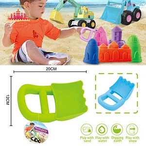 2022 Hot Selling Outdoor Beach Sand Toy Plastic Beach Rake And Sandglass Set For Kids SL01D023