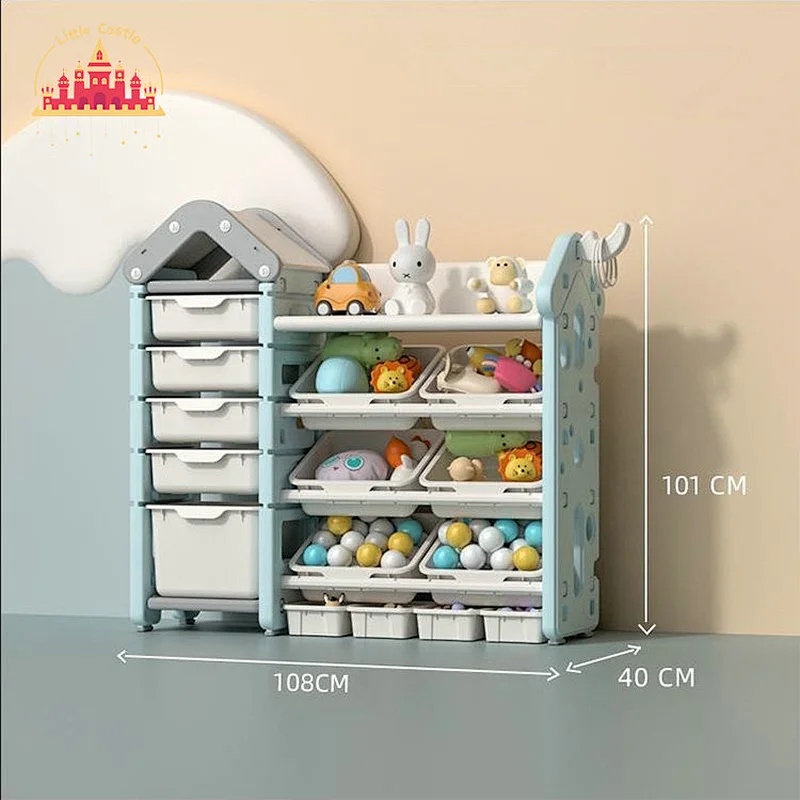 Lovely Design Plastic Kids Furniture Toy Book Shelf Kids Storage Cabinet SL08C008