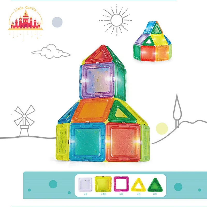 Creative 84 Pcs Magnetic Sticks And Balls Plastic 3D Building Block Toys For Kids SL13E006