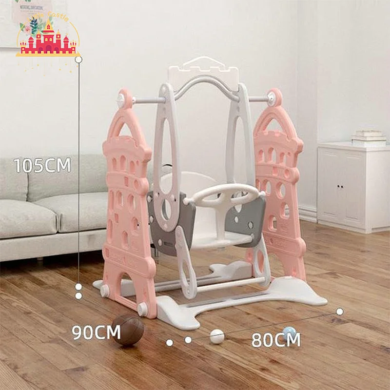 High Quality Kids Playground Equipment Indoor Plastic Castle Swing For Baby SL01F039