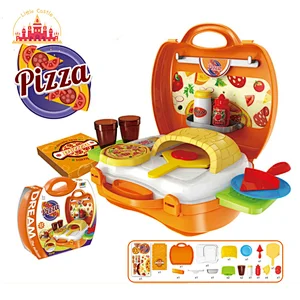 Good Selling Cooking Play Set Portable Plastic Kids Pizza Box Toy SL10D016