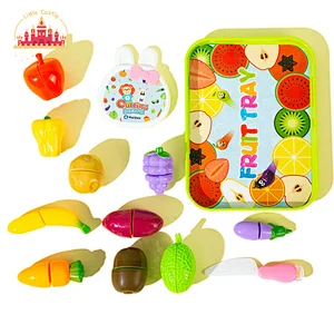 Hot Selling Pretend Play Simulation Plastic Cutting Vegetables Kitchen Set Toy For Kids P22A005