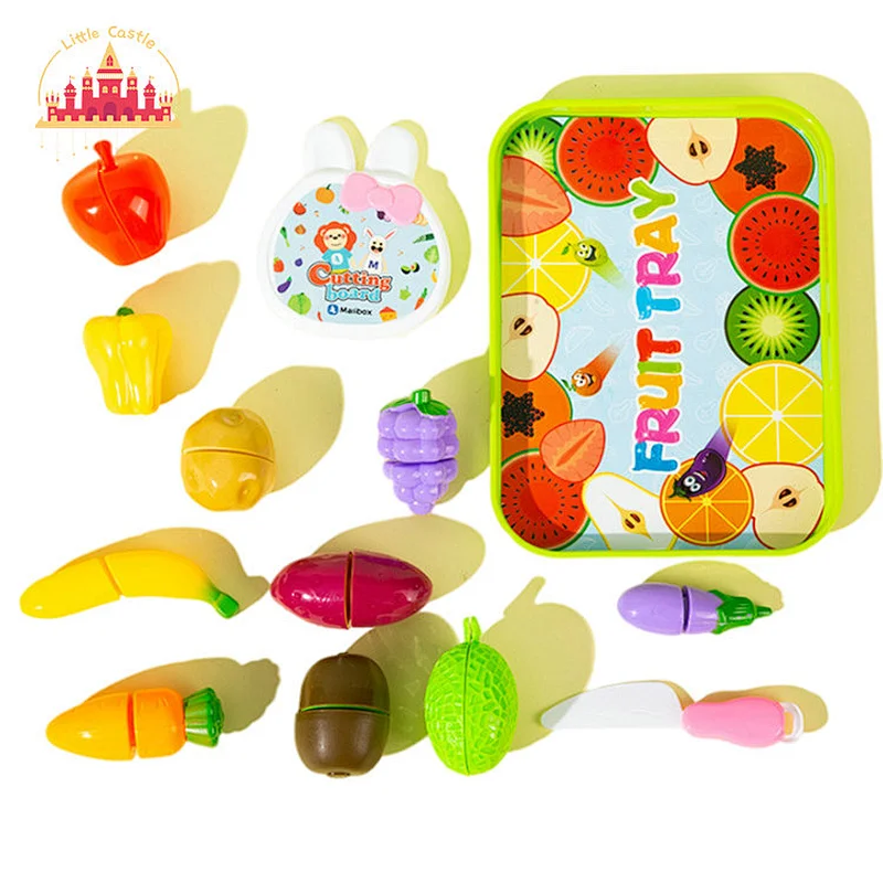 Hot Selling Pretend Play Simulation Plastic Cutting Vegetables Kitchen Set Toy For Kids P22A005