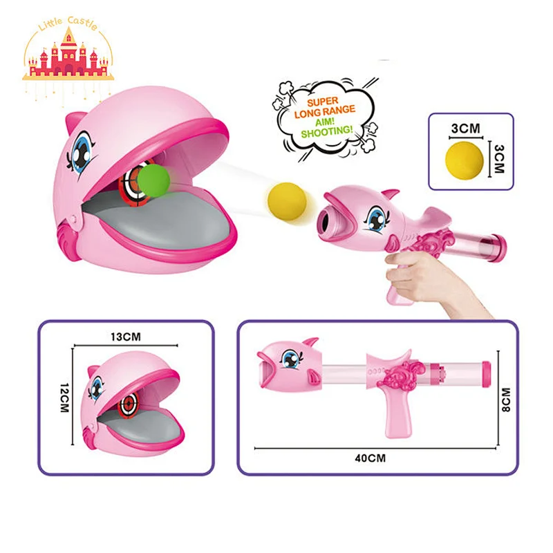 New Arrival Kids Shooting Game Plastic Animal Shooting Gun Toy With 19 EVA Balls SL01A009
