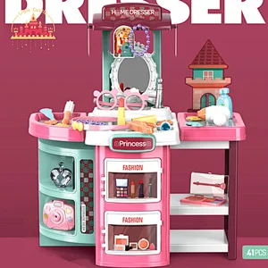 Hot sale pretend play supermarket shopping game funny plastic salesclerk toy for kids SL10D099