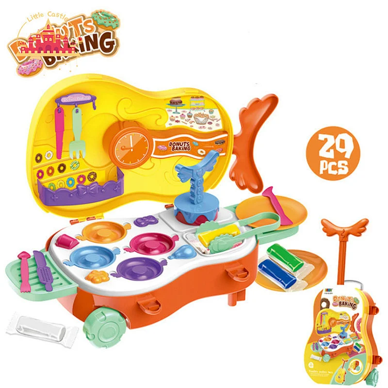 Educational Plastic Violin Make Up Toy Girls Pretend Play Game Cosmetic Accordion Trolley Case SL10D108