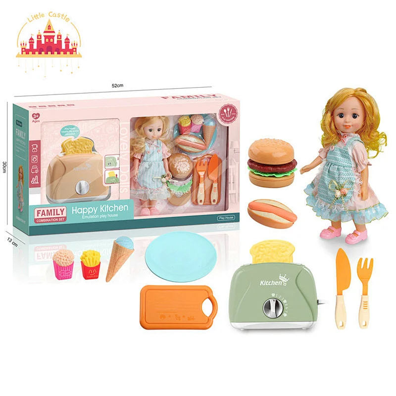 High quality cute mini plastic doll toy with blender set toy SL06D007
