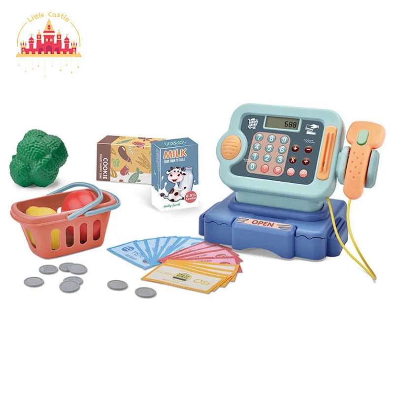 Kids Fast Food Play Set Toys Plastic Pretending Pizza Restaurant With Cash Register SL10D461