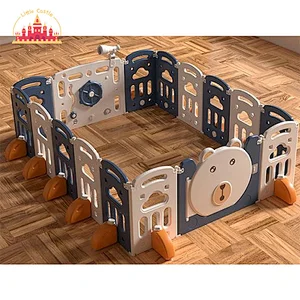 High Quality Folding Square Indoor Plastic 10+2 Panel Kids Playpens Safety Fence SL01F041