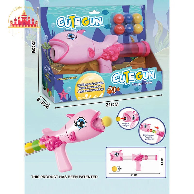 20 Pieces EVA Balls Air Elastic Soft Bullet Double Gun Shooting Toy With Target For Kids SL01A019