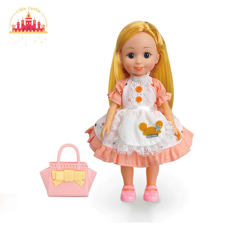 High quality fashion mini cute plastic doll toy in pretty dress for kids SL06D010