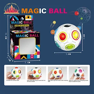 New Design Children's Educational Toy Plastic Anti-stress Fidget Magic Rainbow Ball Toy SL01A046