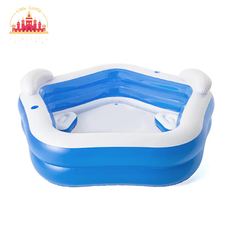 High Quality Outdoor Water Game Kids Marine Style Inflatable Hexagon Pool P21A016