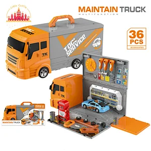Hot selling pretend play cooking set toy portable plastic kitchen truck toy SL10D103