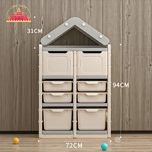 Wholesale House Shape Plastic Kids Furniture Toy Organizer Kids Storage Cabinet SL08C016