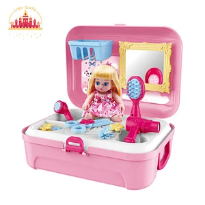 New Design Simulation Make Up Children Plastic Dressing Case Toy with Doll SL10D008