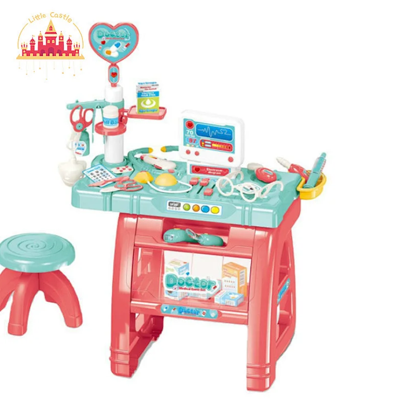 Pink Plastic Educational Toy Nurse Desk Toy With Doll for Kids SL10D112