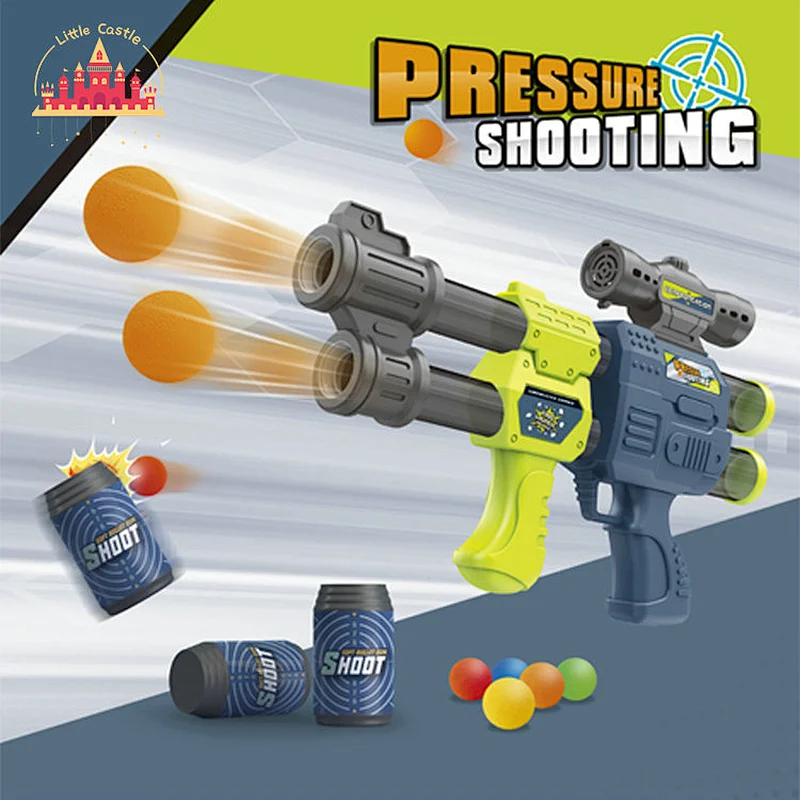 New Arrival Aerodynamic Gun Toy Plastic Double Shooting Gun Toy With Music Light For Kids SL01A038