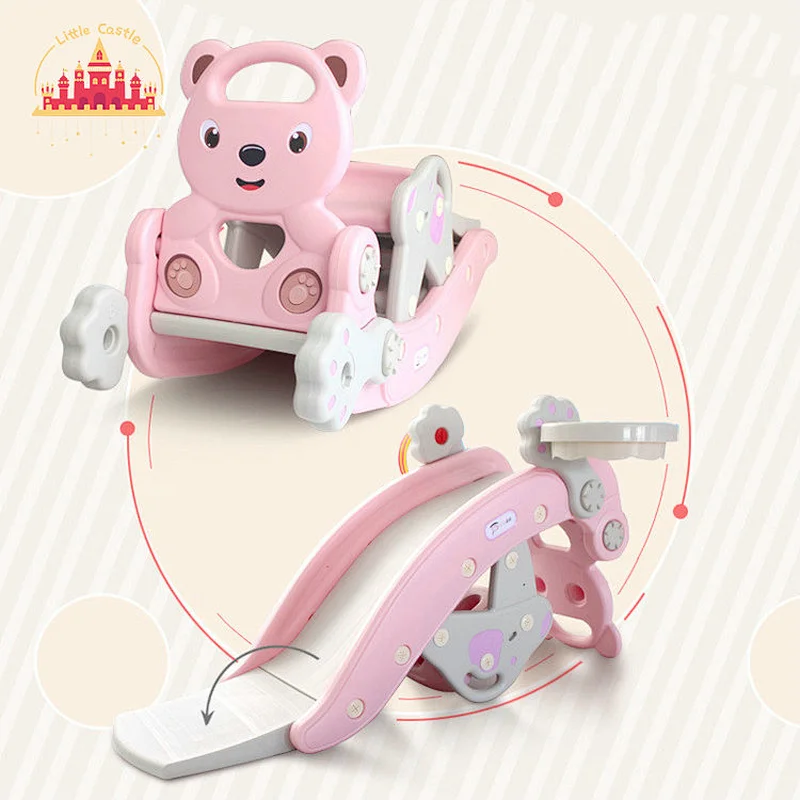 2022 New Creative Two In One Plastic Rocking Horse and Slide for Kids SL01F032