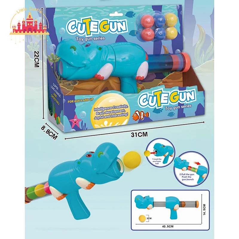 20 Pieces EVA Balls Air Elastic Soft Bullet Double Gun Shooting Toy With Target For Kids SL01A019