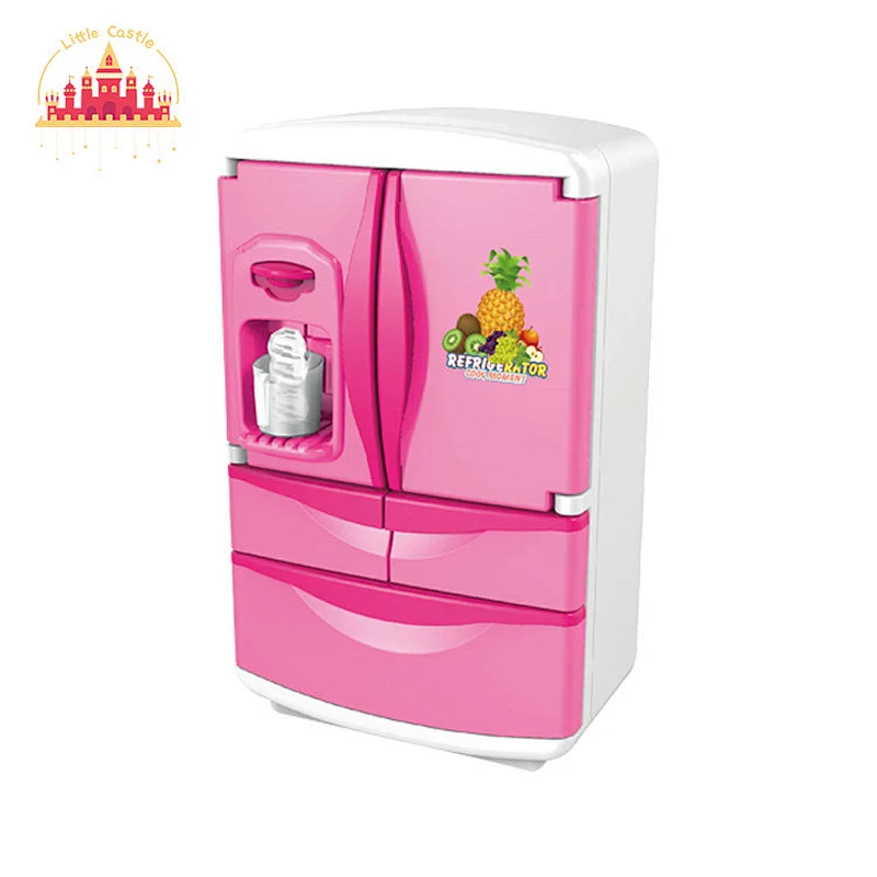 Mini Pretend Play Plastic Electric Refrigerator Toy With Sound Light For Kids SL10D363