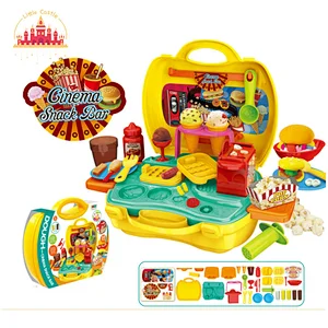 Hot Sale Kids Colored Mud Plastic Play Dough Set Fast Food Case Toy SL10D020