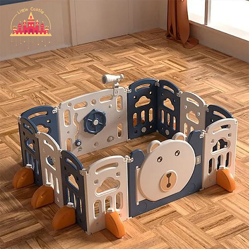 High Quality Folding Square Indoor Plastic 10+2 Panel Kids Playpens Safety Fence SL01F041