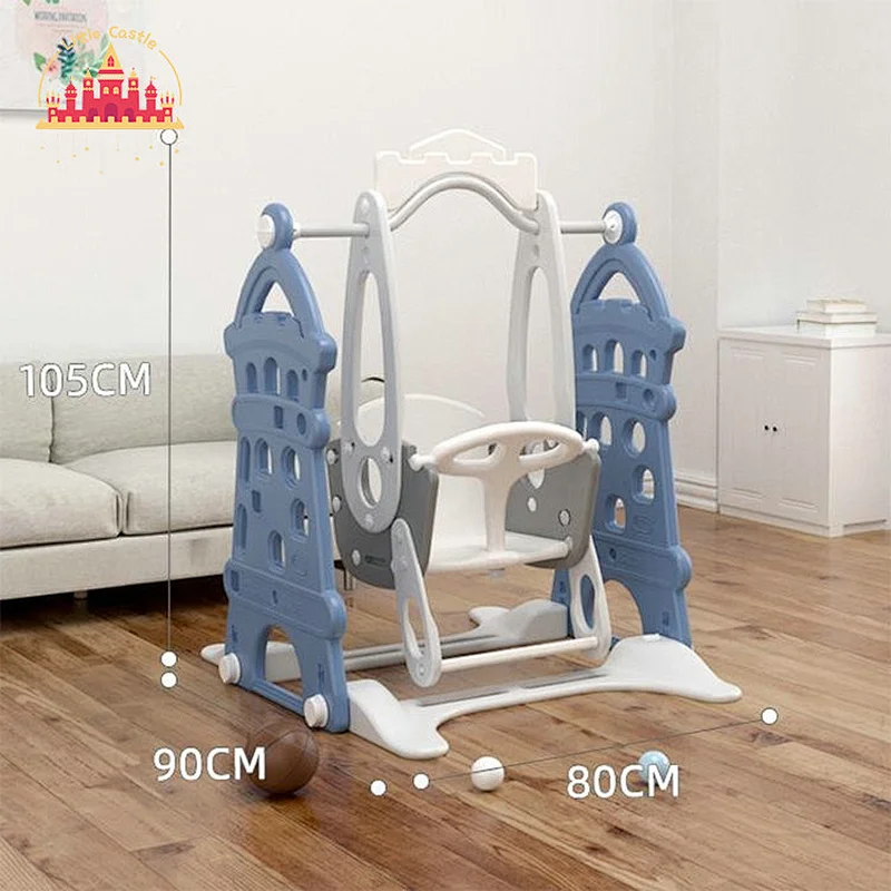 High Quality Kids Playground Equipment Indoor Plastic Castle Swing For Baby SL01F039