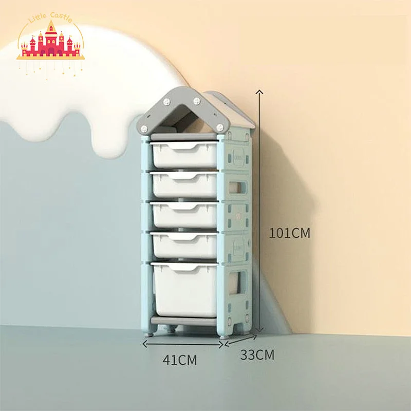 2022 Hot Sale Lovely Plastic Kids Furniture Toys Kids Storage Cabinet SL08C013