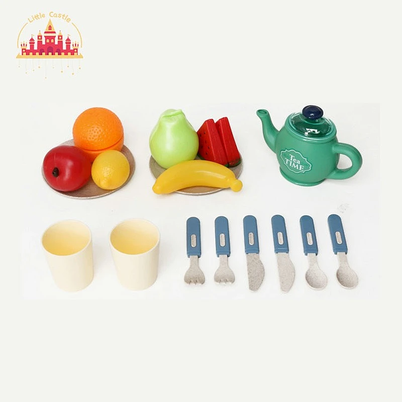 2022 New Design Pretend Play Whole Wheat Picnic Tableware Set Toys For Kids SL10D463