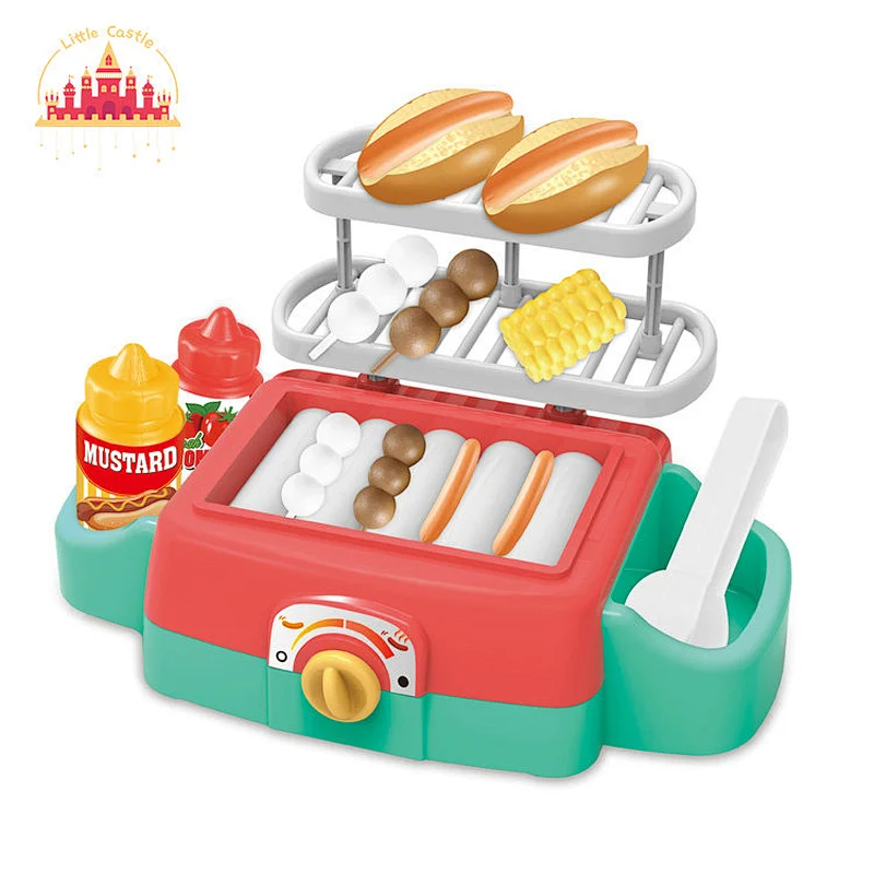 2022 New design pretend cooking toy plastic barbecue grill for kids SL10D365