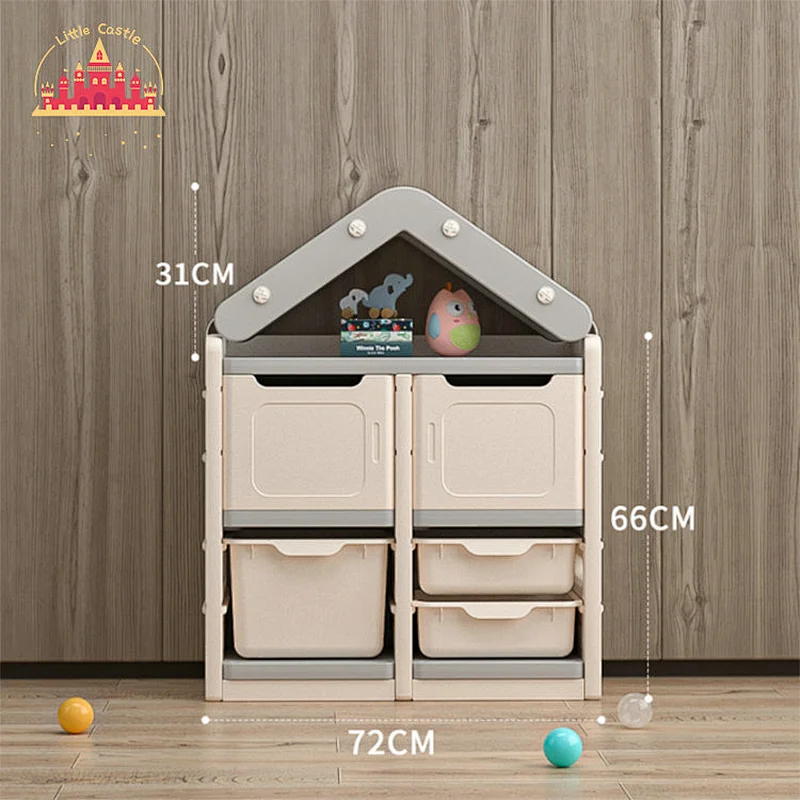 Wholesale House Shape Plastic Kids Furniture Toy Organizer Kids Storage Cabinet SL08C016