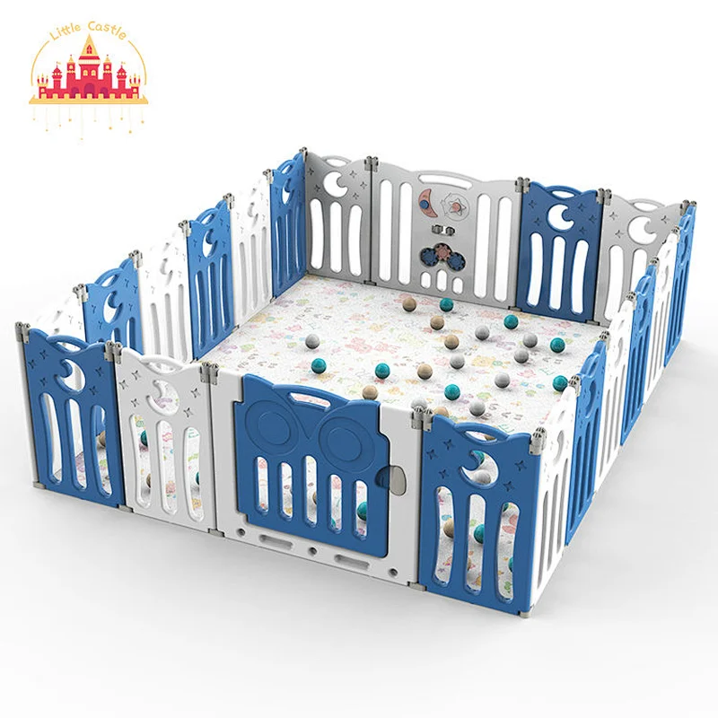 Customized Safety Owl Style Plastic Foldable Baby Playpens for Sale SL01F029