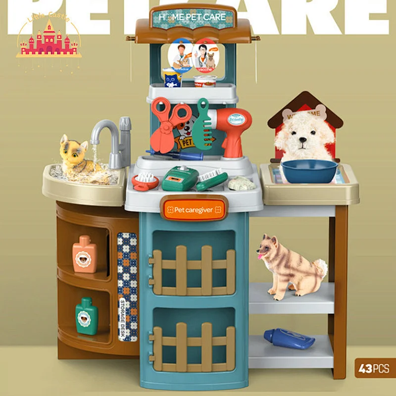 Hot sale pretend play supermarket shopping game funny plastic salesclerk toy for kids SL10D099