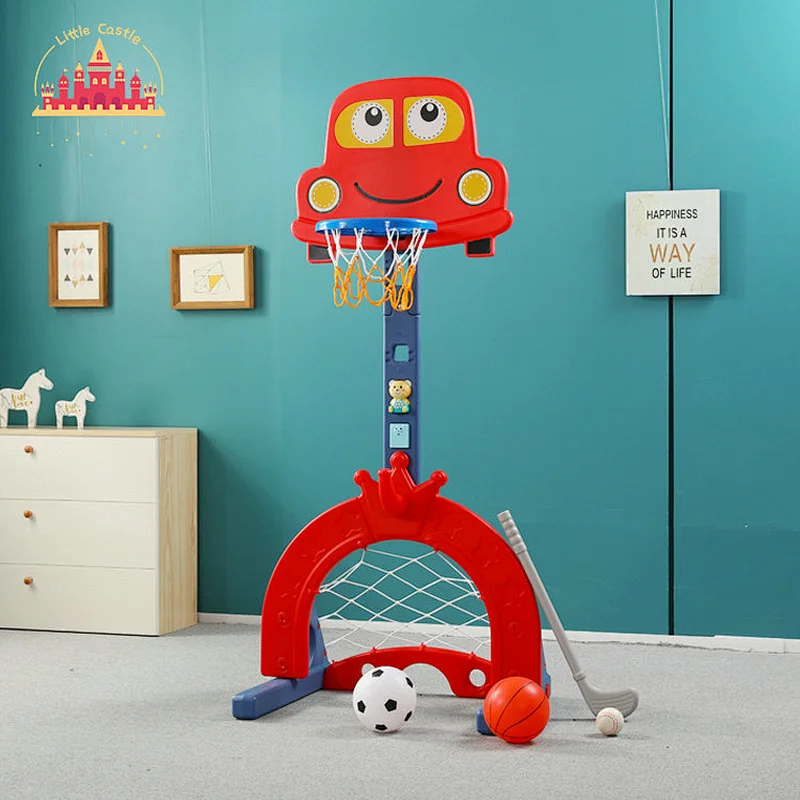 Funny 4 in 1 Sports Activity Center Plastic Basketball Stand for Kids SL01F024