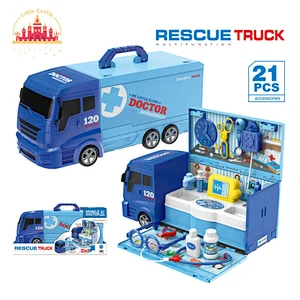 Hot selling pretend play cooking set toy portable plastic kitchen truck toy SL10D103