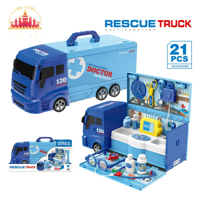 Hot selling pretend play cooking set toy portable plastic kitchen truck toy SL10D103