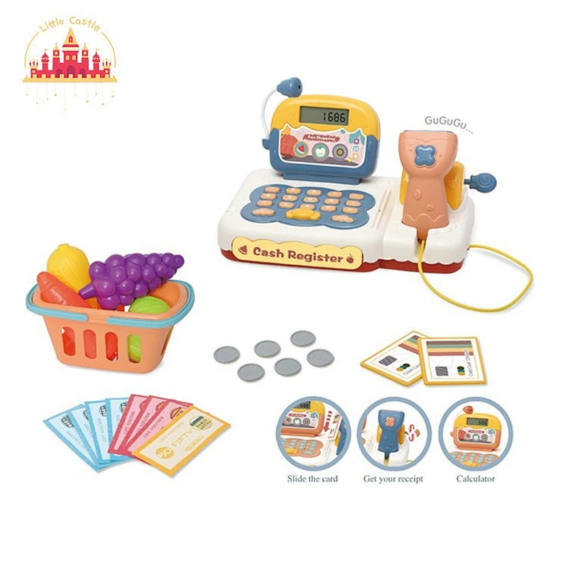 Kids Pretend Play Supermarket Shopping Game Cash Register Shopping Baskets Set Toy SL10D440