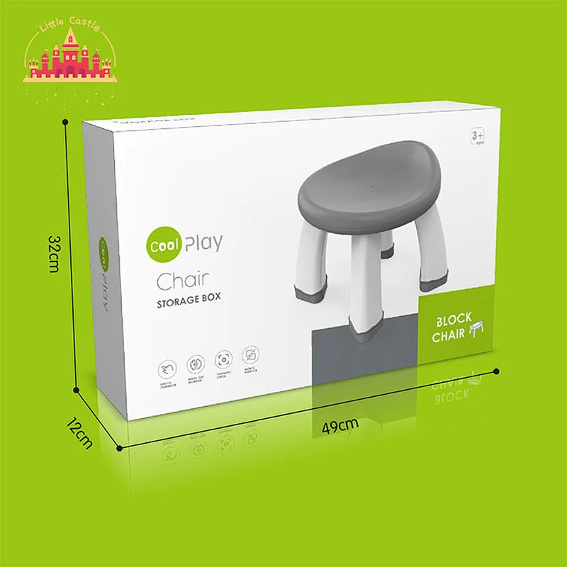 High Quality Educational Kids Block Chair Diy Assemble Play Set Magnetic Building Tiles SL13E011
