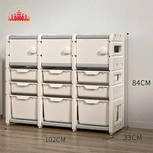 High Quality 7 Diffrent Size Plastic Toronto Grey Kids Storage Cabinet SL08C007