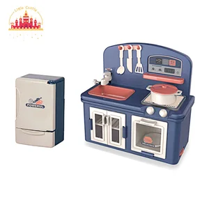 Plastic Pretend Play Cooking Set Toy Stove With Refrigerator For Kids SL10D359