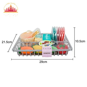 New style plastic kitchen pretend toy vegetable basket for kids SL10D378
