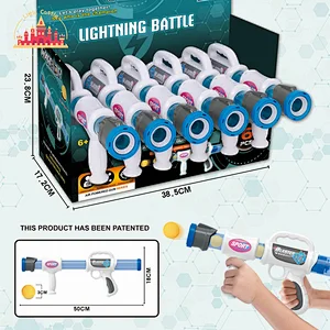 High Quality Plastic Single Handle Aerodynamic Shooting Gun Toy With 6 Pieces EVA Balls SL01A033