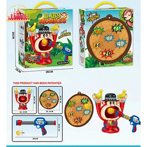 High Quality Plastic Single Handle Aerodynamic Shooting Gun Toy With 6 Pieces EVA Balls SL01A033