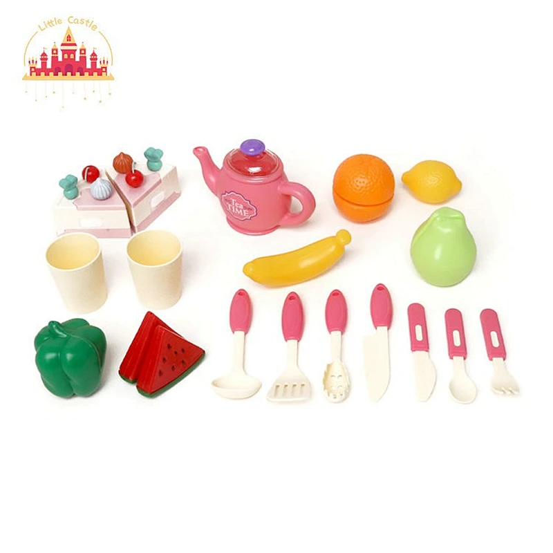 Hot Sale Pretend Play Simulation Food And Tableware Toy Kitchen Set Toy For Kids SL10D442