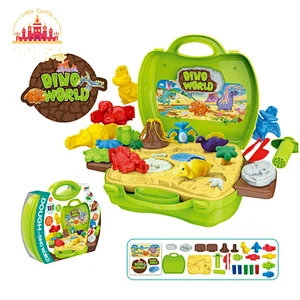 Wholesale DIY cartoon plastic colorful mud dinosaur box toy for children SL10D022