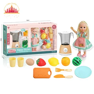 High quality cute mini plastic doll toy with blender set toy SL06D007