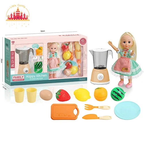 Fashion mini cute plastic doll toy with small juice machine set toy SL06D005